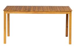 Nordlys Solid Acacia Wood 6 Person Garden Table in Brown - thumbnail 4