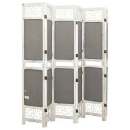 Berkfield Home 6-Panel Room Divider Grey 210x165 cm Fabric - thumbnail 4