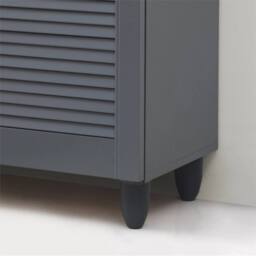 Nordara Shoe Storage Cabinet Wooden 2 Door Grey Organiser - thumbnail 3