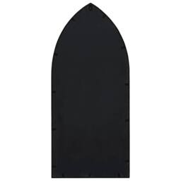 Berkfield Home Garden Mirror Black 100x45 cm Iron for Outdoor Use - thumbnail 4