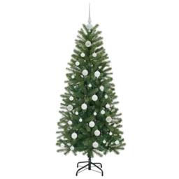 Berkfield Home Elegant Artificial Christmas Tree with 150 LEDs Green 150 cm PE a - thumbnail 4