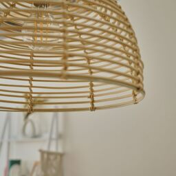 ValueLights Lobster Natural Pair of Cream Ceiling Pendant Shades - thumbnail 3