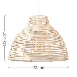 ValueLights Lobster Natural Pair of Cream Ceiling Pendant Shades - thumbnail 6