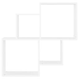 Berkfield Home Wall Cube Shelf White 80x15x78.5 cm Engineered Wood - thumbnail 1