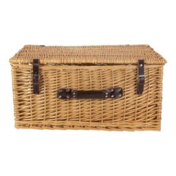 Red Hamper Wicker 60cm Cotton Lined Buff Wicker Basket in Natural - thumbnail 3