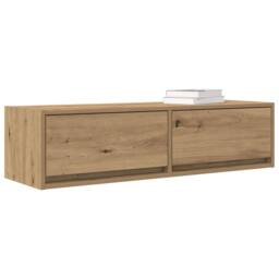 Berkfield Home TV Cabinet Artisan Oak 100x31x25, 5 cm Engineered Wood in Brown - thumbnail 3