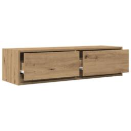 Berkfield Home TV Cabinet Artisan Oak 100x31x25, 5 cm Engineered Wood in Brown - thumbnail 5