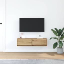 Berkfield Home TV Cabinet Artisan Oak 100x31x25, 5 cm Engineered Wood in Brown - thumbnail 4
