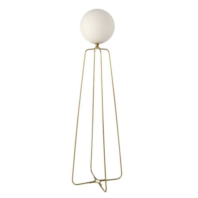 Angel Cerda Floor Lamp, Gold Steel & White Glass, 170 cm - image 1