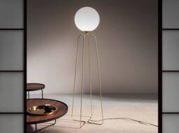 Angel Cerda Floor Lamp, Gold Steel & White Glass, 170 cm - thumbnail 3