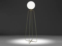 Angel Cerda Floor Lamp, Gold Steel & White Glass, 170 cm - thumbnail 5