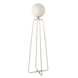 Angel Cerda Floor Lamp, Gold Steel & White Glass, 170 cm