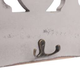 Berkfield Home Wall Mounted Coat Rack HOME 50x23 cm in White - thumbnail 5