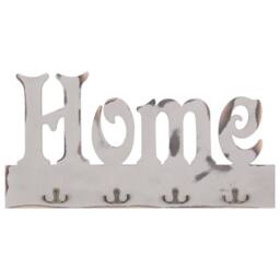 Berkfield Home Wall Mounted Coat Rack HOME 50x23 cm in White - thumbnail 1