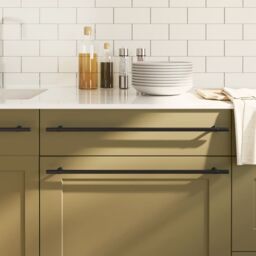 Berkfield Home Cabinet Handles 5 pcs Black 480 mm Stainless Steel
