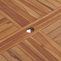 Berkfield Home Garden Dining Table Ã˜110x75 cm Solid Wood Teak in Brown - Size: 110x75 cm - thumbnail 6