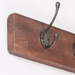 Glasstone 8 Hook 100cm Wooden Coat Hanger in Brown - thumbnail 2