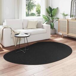 Berkfield Home Modern Area Rug Black 140x200 cm Polyester Non-Slip - Size: Medium - thumbnail 1
