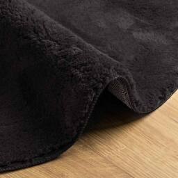 Berkfield Home Modern Area Rug Black 140x200 cm Polyester Non-Slip - Size: Medium - thumbnail 7