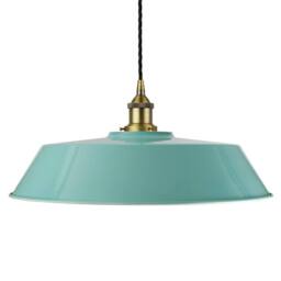 SE Home Duck Egg Blue Large Chancery Pendant Light - Matt Antique Brass - thumbnail 1
