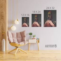 "Artery8 Jean Leon Gerome Bashi Bazouk Portrait Canvas Wall Art Print - Size: W18"" x H24""" - thumbnail 4