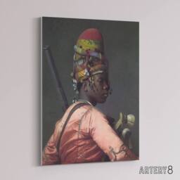 "Artery8 Jean Leon Gerome Bashi Bazouk Portrait Canvas Wall Art Print - Size: W18"" x H24""" - thumbnail 2