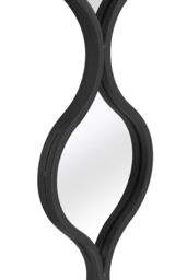 "MirrorOutlet Black Metal Framed Tear Drop Garden Wall Mirror 49"" X 6"" 124CM X 15CM - Size: 1 Pack" - thumbnail 4