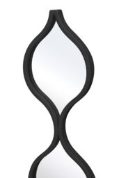 "MirrorOutlet Black Metal Framed Tear Drop Garden Wall Mirror 49"" X 6"" 124CM X 15CM - Size: 1 Pack" - thumbnail 6