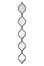 "MirrorOutlet Black Metal Framed Tear Drop Garden Wall Mirror 49"" X 6"" 124CM X 15CM - Size: 1 Pack" - thumbnail 5