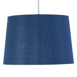 First Choice Lighting Zoey - Navy Blue with Silver Inner 28cm Easy Fit Pendant or Lamp Shade - thumbnail 2