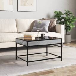 Berkfield Home Decorative Coffee Table with Infinity LED Grey Sonoma 70x50x41 cm - Size: 70 x 50 x 41 cm - thumbnail 4