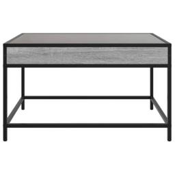 Berkfield Home Decorative Coffee Table with Infinity LED Grey Sonoma 70x50x41 cm - Size: 70 x 50 x 41 cm - thumbnail 6
