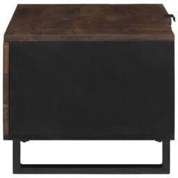 Berkfield Home Decorative Coffee Table 80 x 50 x 40 cm - Solid Mango Wood & Engi in Brown - thumbnail 4