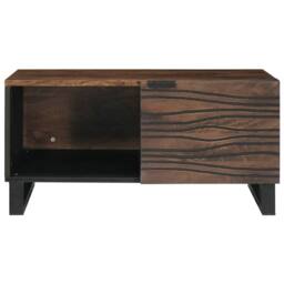 Berkfield Home Decorative Coffee Table 80 x 50 x 40 cm - Solid Mango Wood & Engi in Brown - thumbnail 1
