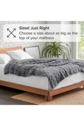 Living and Home 100x155cm Grey Cotton Weighted Blanket - Size: 100x155 cm - thumbnail 2