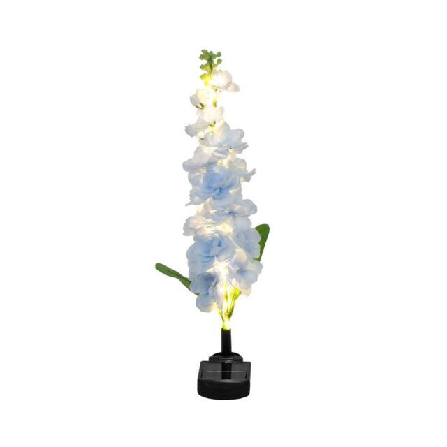 Gardenwize Solar Blue Delphinium Stake Light - 20 LED Garden Flower Light - image 1