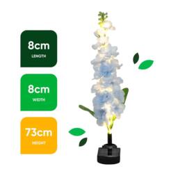 Gardenwize Solar Blue Delphinium Stake Light - 20 LED Garden Flower Light - thumbnail 2