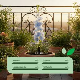 Gardenwize Solar Blue Delphinium Stake Light - 20 LED Garden Flower Light - thumbnail 5