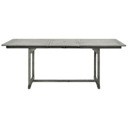 Berkfield Home Garden Dining Table (150-200)x100x75 cm Solid Acacia Wood in Grey - thumbnail 5