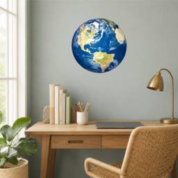 60 SECOND MAKEOVER Planet Earth Wall Sticker 60cm x 60cm - Size: 60 cm x 60 cm - thumbnail 1