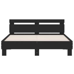 Berkfield Home Bed Frame with LED without Mattress Black 150x200 cm King Size - thumbnail 7