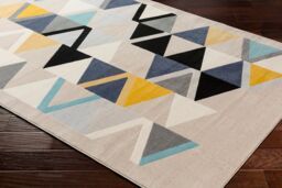 Livabliss City- Geometric Yellow Blue Grey Black Living Dining Bedroom Rug - Size: 160 cm x 220 cm - thumbnail 6