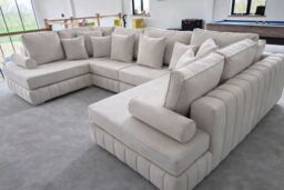 HOB Furniture Oyster Oxford U Shape Chaise Sofa - Sofa Only - 14ftx6ftx6ft in Off-White - thumbnail 2