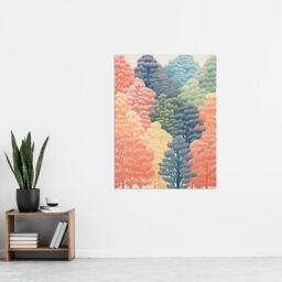 Artery8 Can't See The Wood For The Trees By Sofia Francis Pastel Autumn Fall Artwork Painting Unframed Wall Art Print Poster Home Decor Premium - thumbnail 4