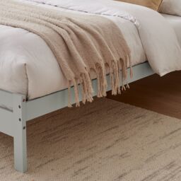 FurnitureboxUK Declan Solid Pine Double Bed Frame in Light Grey - thumbnail 4