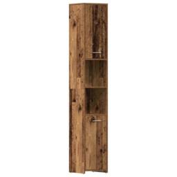 Berkfield Home Durable 4 Piece Bathroom Furniture Set Old Wood Engineered Wood in Brown - thumbnail 4