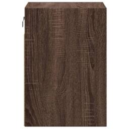 Berkfield Home TV Wall Cabinet with LED Lights Brown Oak 41x31x45 cm - Size: 41 x 31 x 45 cm - thumbnail 7