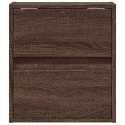 Berkfield Home TV Wall Cabinet with LED Lights Brown Oak 41x31x45 cm - Size: 41 x 31 x 45 cm - thumbnail 6