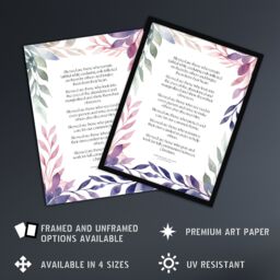 "Artery8 Wall Art Print Modern Blessed Beatitudes Violet Pope Francis Quote Bible Poster in Purple - Size: W24"" x H32""" - thumbnail 2