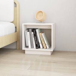 Berkfield Home Elegant Bedside Cabinets 2 pcs White 40x30x40 cm Solid Wood Pine - Size: 40 x 30 x 40 cm - thumbnail 1